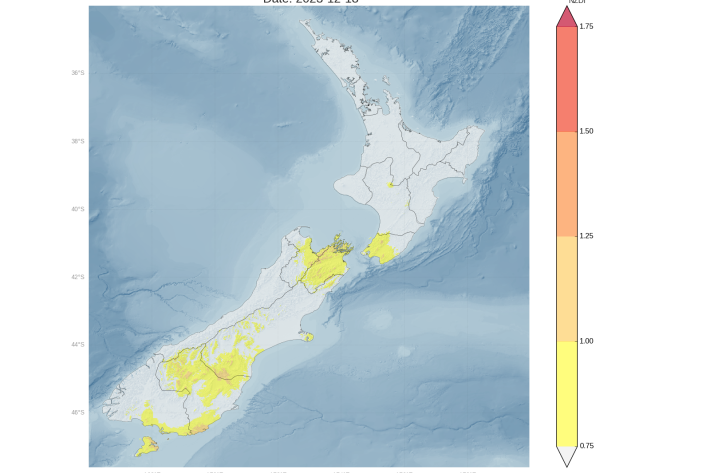 New Zealand Drought Index (NZDI) - 18 December 2023 [NIWA].