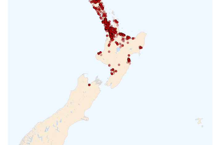 Gambusia - distribution map [2024]
