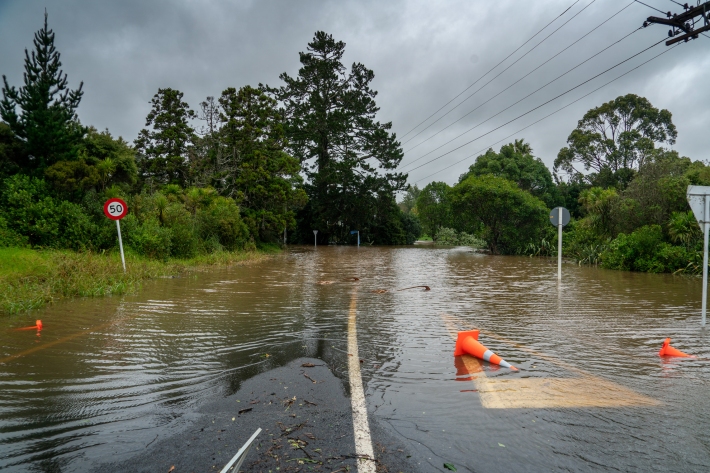 Cyclone Gabrielle caused flooding throughout Waimauku in West Auckland
