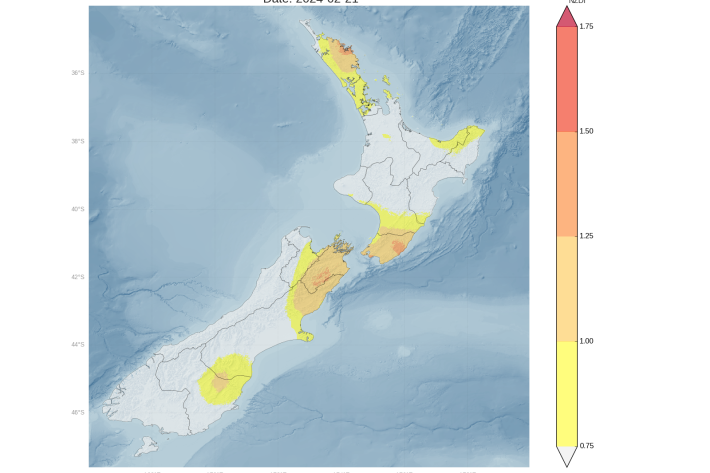 New Zealand Drought Index (NZDI) - 21 February 2024 [NIWA]