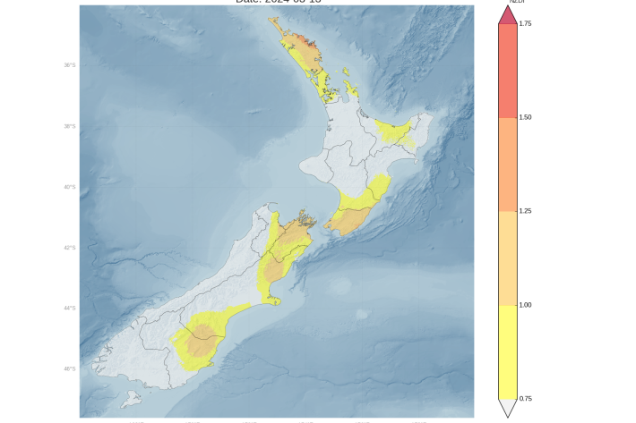 New Zealand Drought Index (NZDI) - 13 March 2024