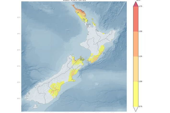 New Zealand Drought Index (NZDI) - 26 March 2024