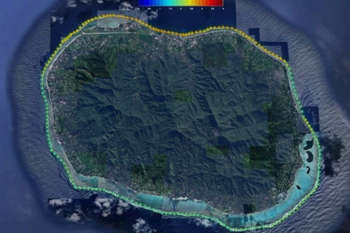 Model: Rarotonga, Cook Islands sea-level rise. 