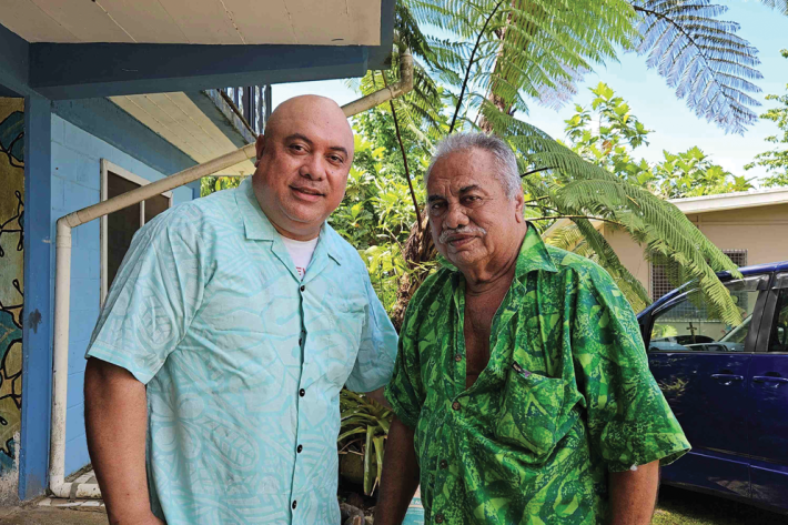 Like father, like son – Mapu Jr Tapuai, left, with his father Mapu, in Samoa share a passion for the sea. 