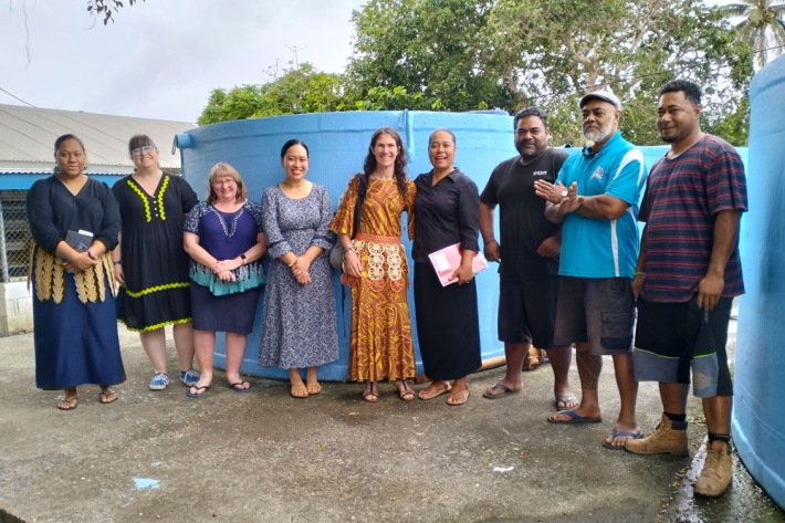 Group photo with Tongan Water Board, Ha’apai. 
