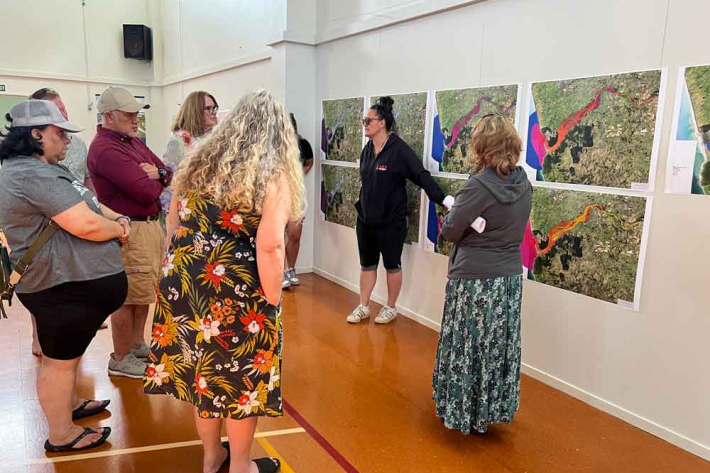 Detailing likely changes in the environment due to climate change was part of a climate adaptation visualisation exercise held with the Lower Waikato community at the Ake Ake Hall in November 2025. 