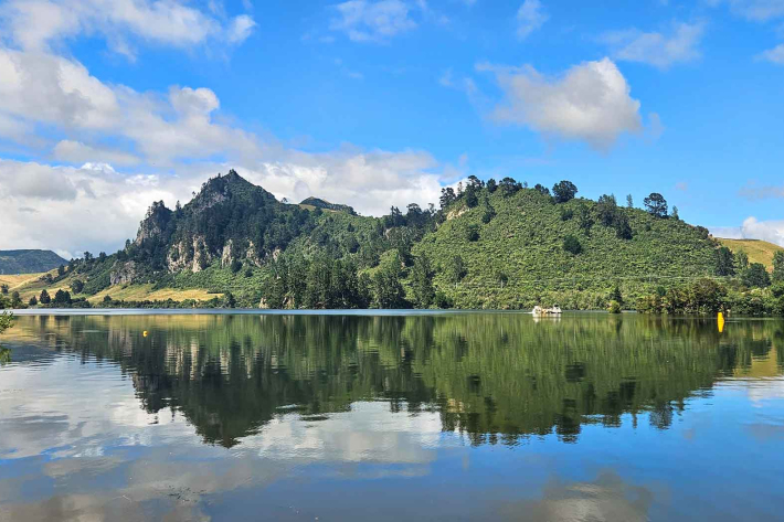Lake Whakamaru, a Waikato hydro-lake that is currently clam-free. 