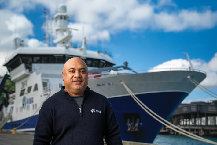 This year Mapu Jr Tapuai, RV Tangaroa’s new master, captained the ship on a six-week voyage to Antarctica, an experience he says he will cherish.