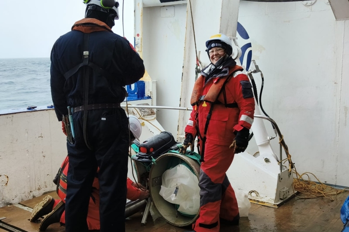 Svenja and her bongo nets
