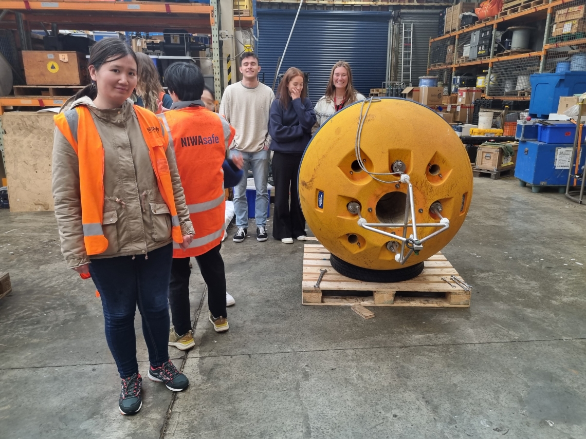 JGS students with spherical ADCP buoys