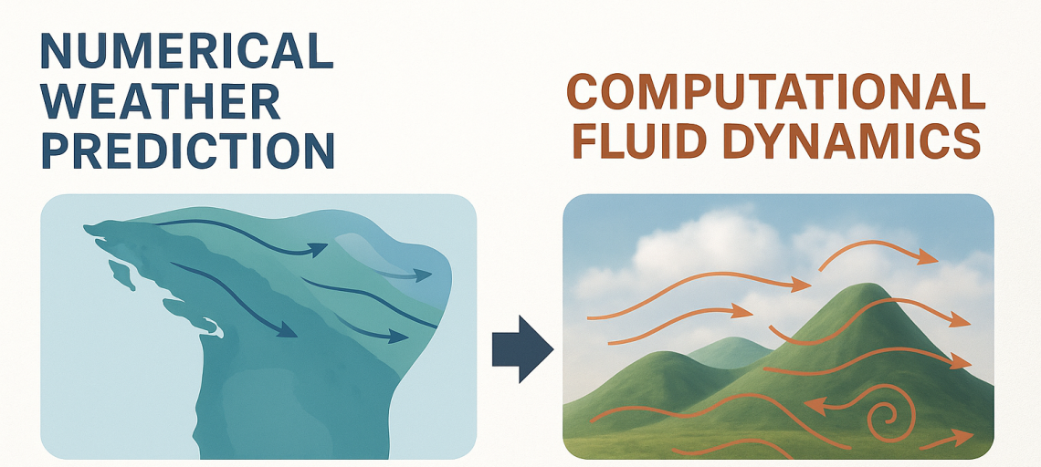 Numerical Weather Prediction is regional scale resolution (10s to 100s of kms)