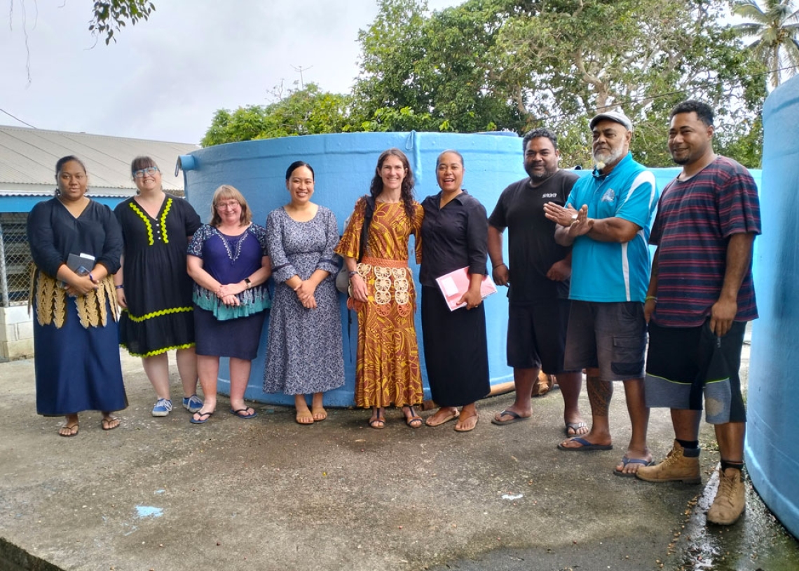 Group photo with Tongan Water Board, Ha’apai. 