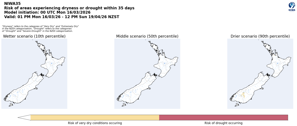 Areas experiencing drought last 35 days to 19 Apr 2026