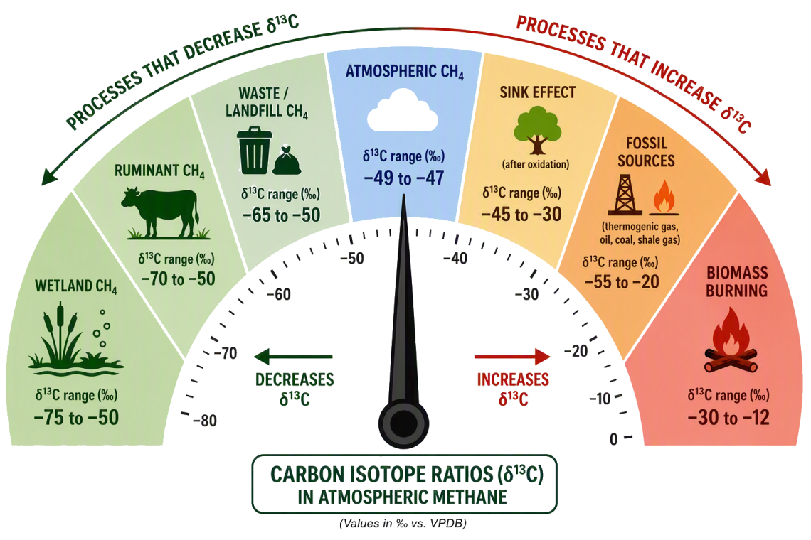 Carbon isotope ratios