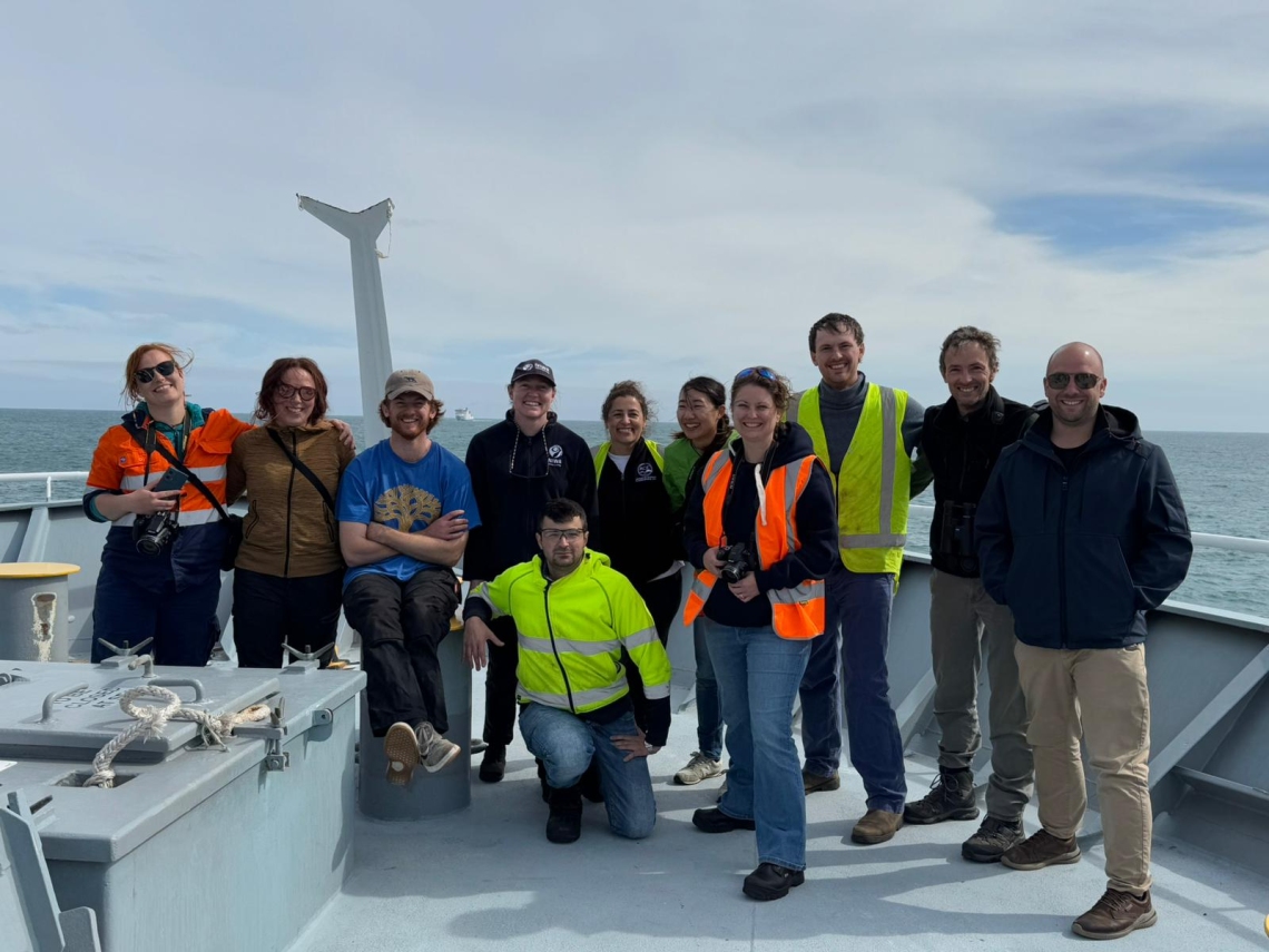 Members of the science crew underway aboard the RV Tangaroa