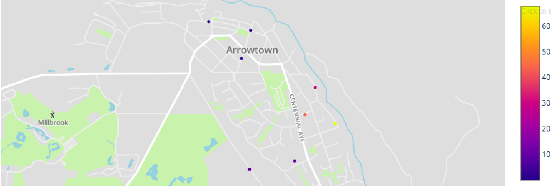 Arrowtown 2019 ODIN sites graph