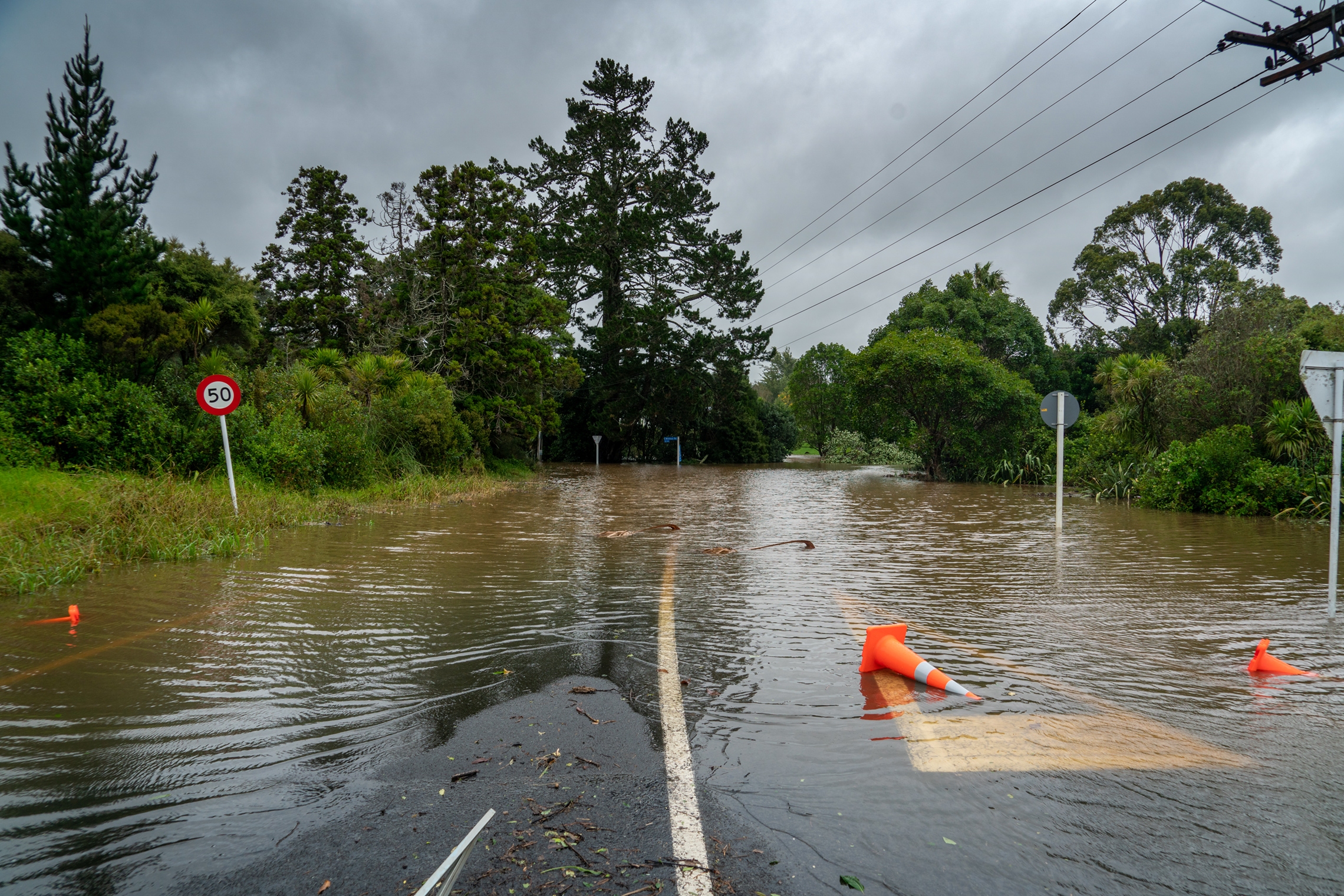 Cyclone Gabrielle caused flooding throughout Waimauku in West Auckland