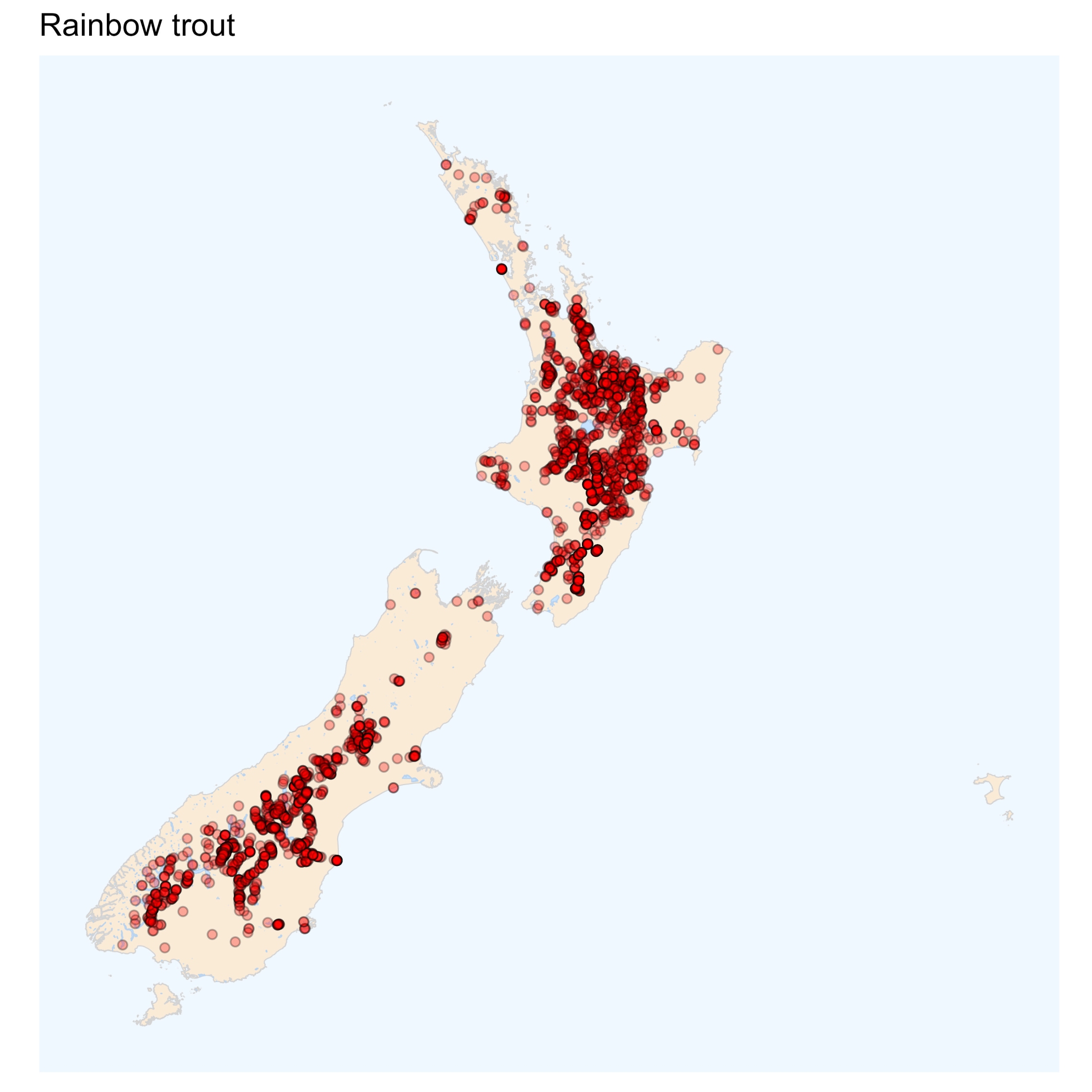 Rainbow trout distribution map [2024]