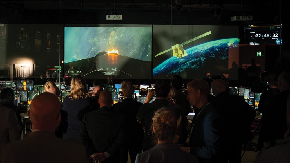 Leaders gather in Rocket Lab's mission control centre