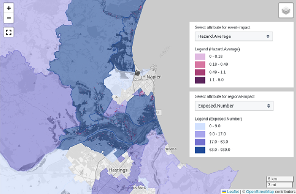 Planning tool map view showing property impacts and detail pop up.