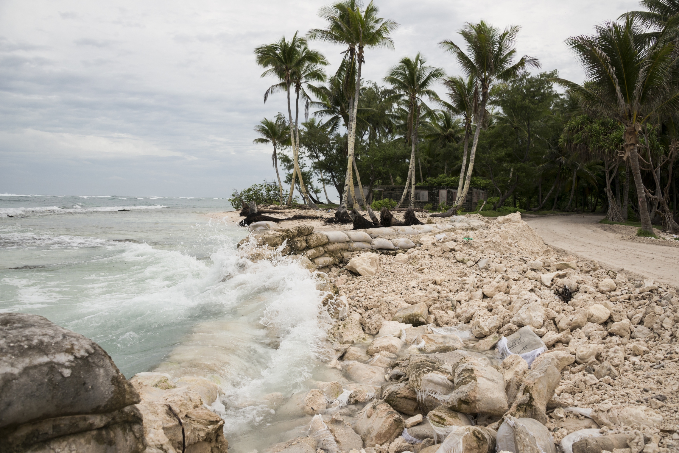 Kiribati sea wall