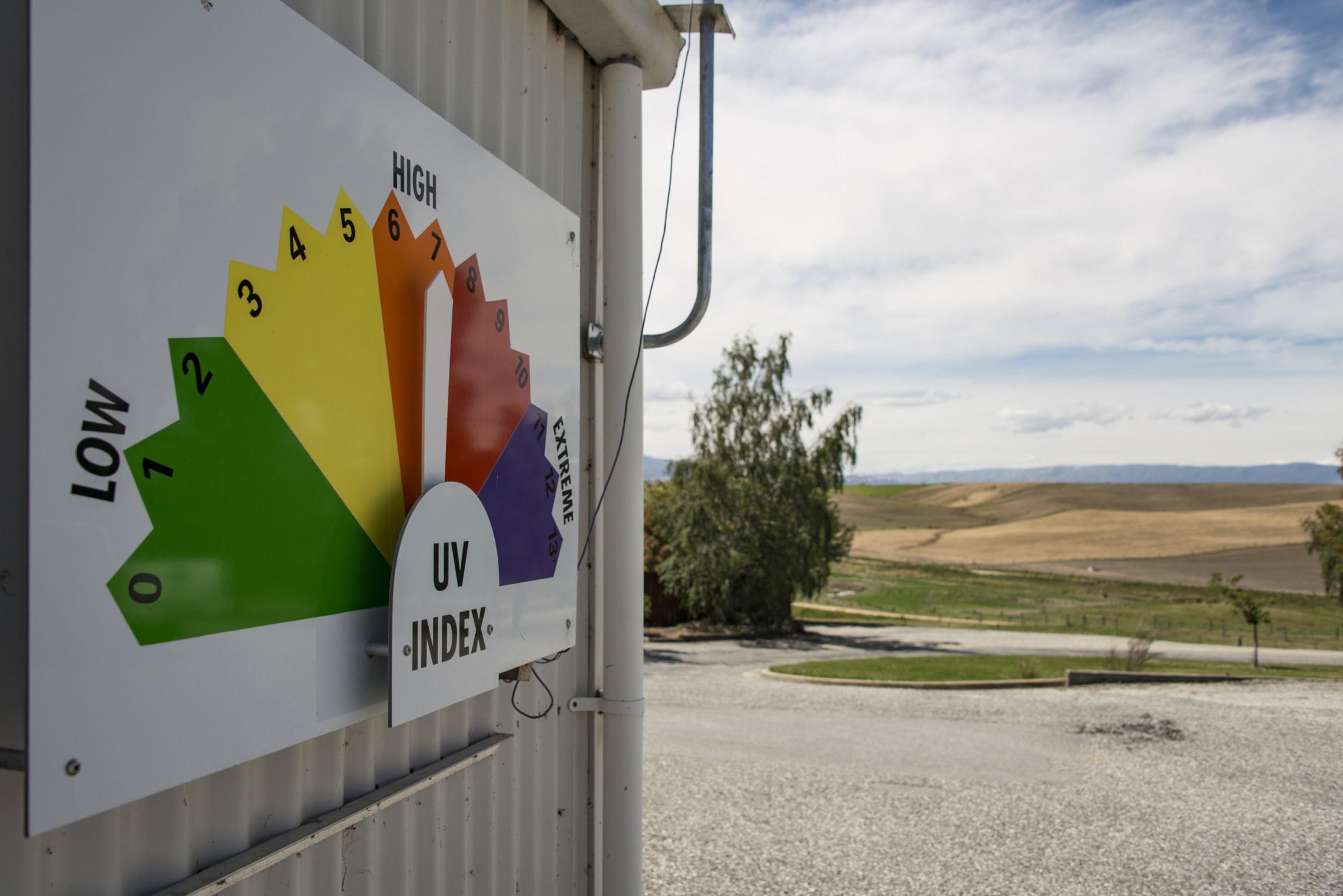 Lauder UV Index sign