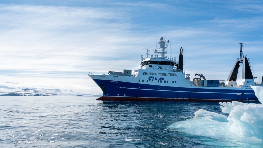Tangaroa boxes in an active acoustic mooring in Terra Nova Bay in the Ross Sea.