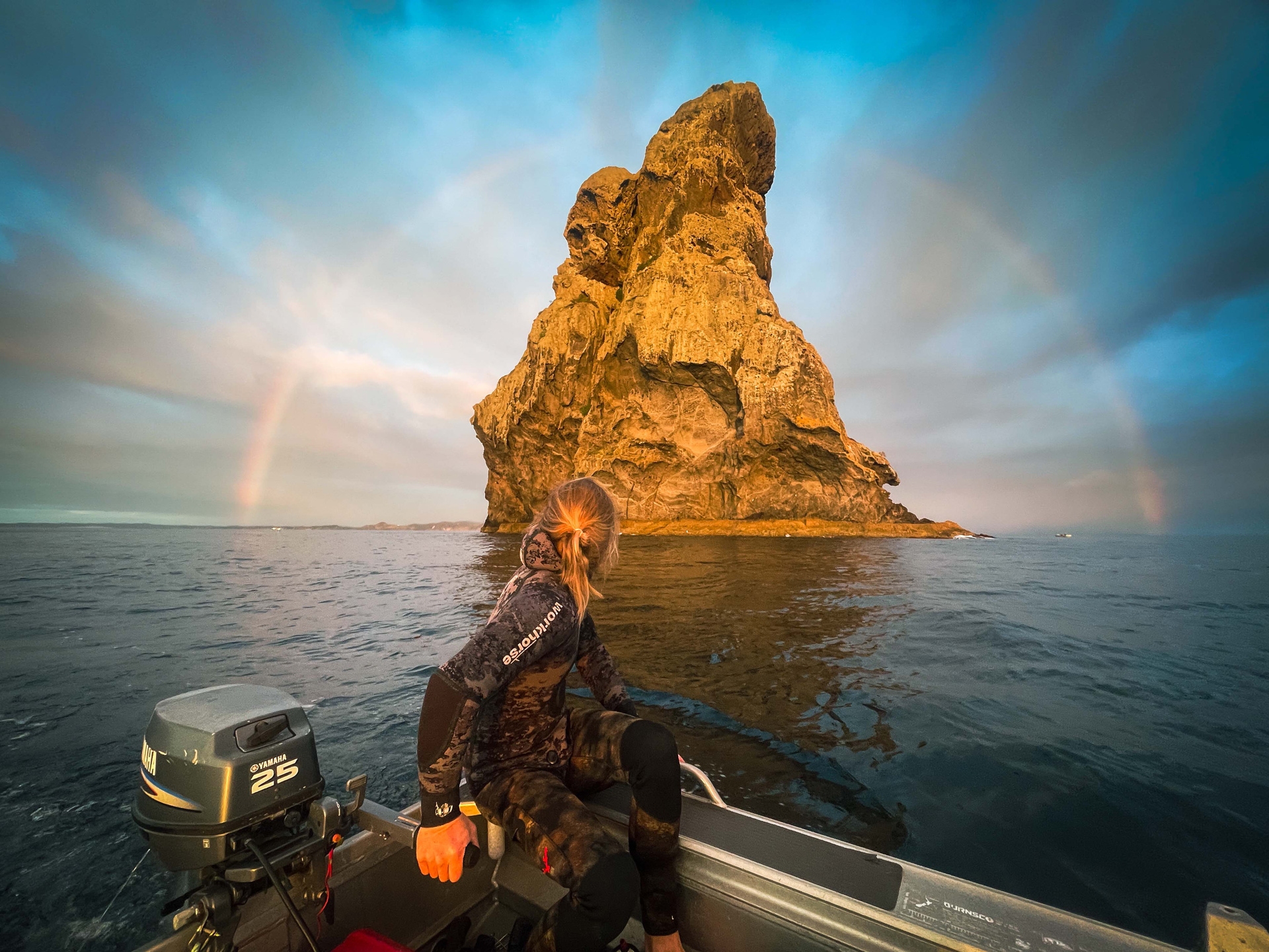 Golden hour, Hen & Chick Islands