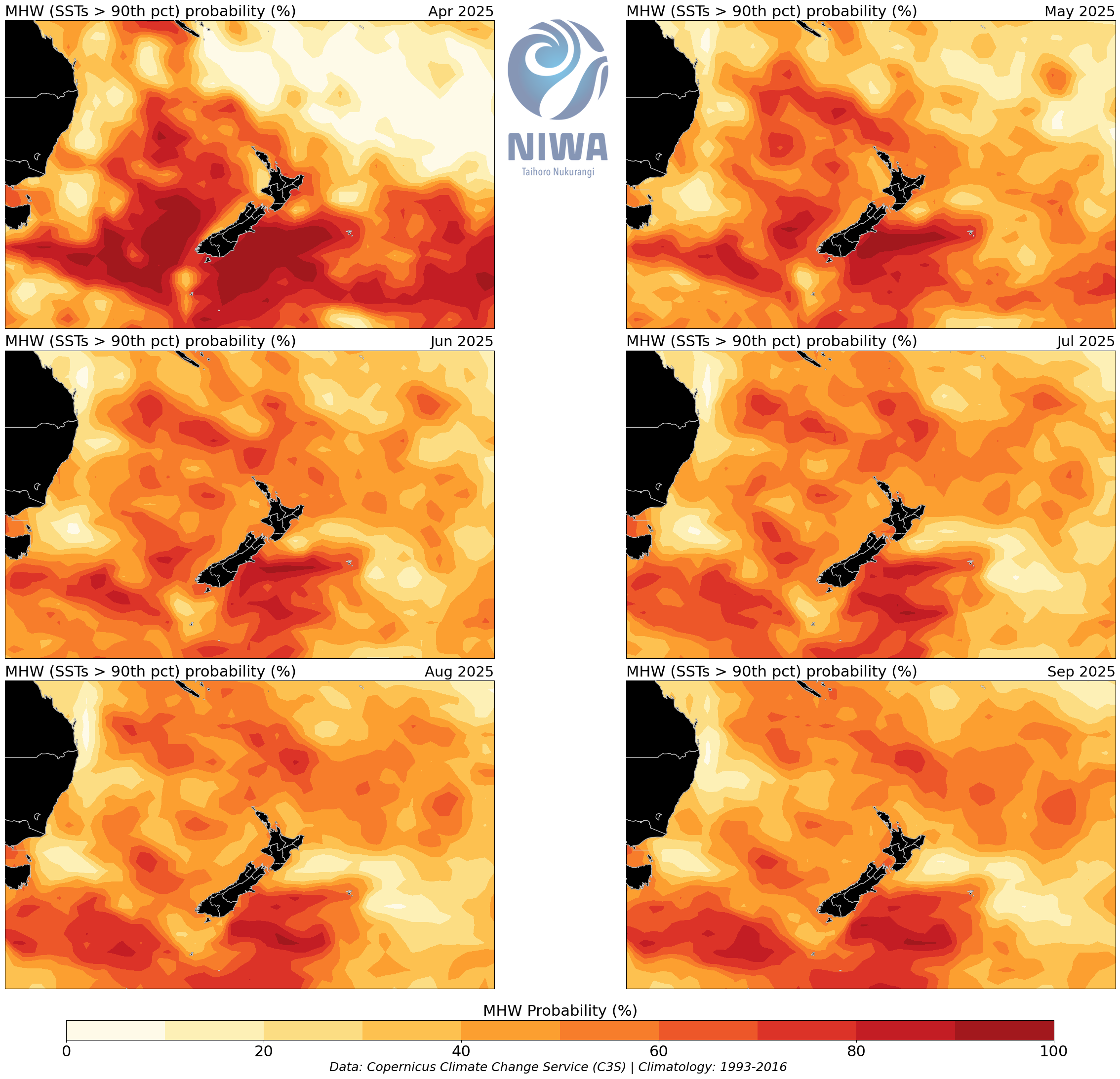 SST April 2025 MHW Probability 