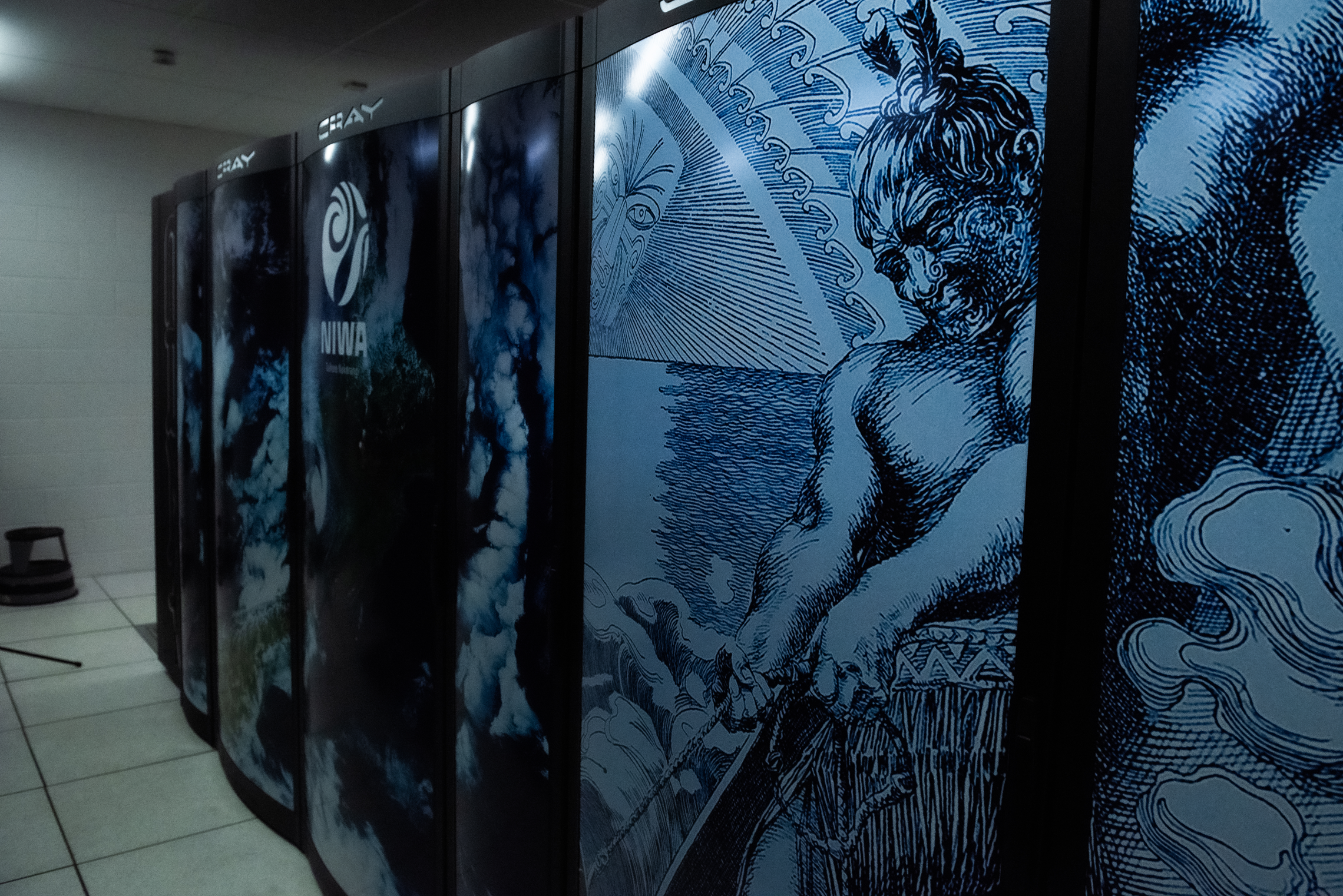 Supercomputing facility detail shots at Greta Point campus.