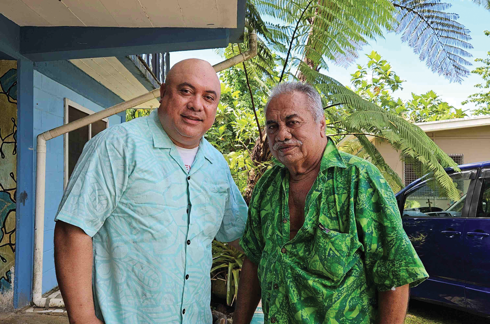 Like father, like son – Mapu Jr Tapuai, left, with his father Mapu, in Samoa share a passion for the sea. 