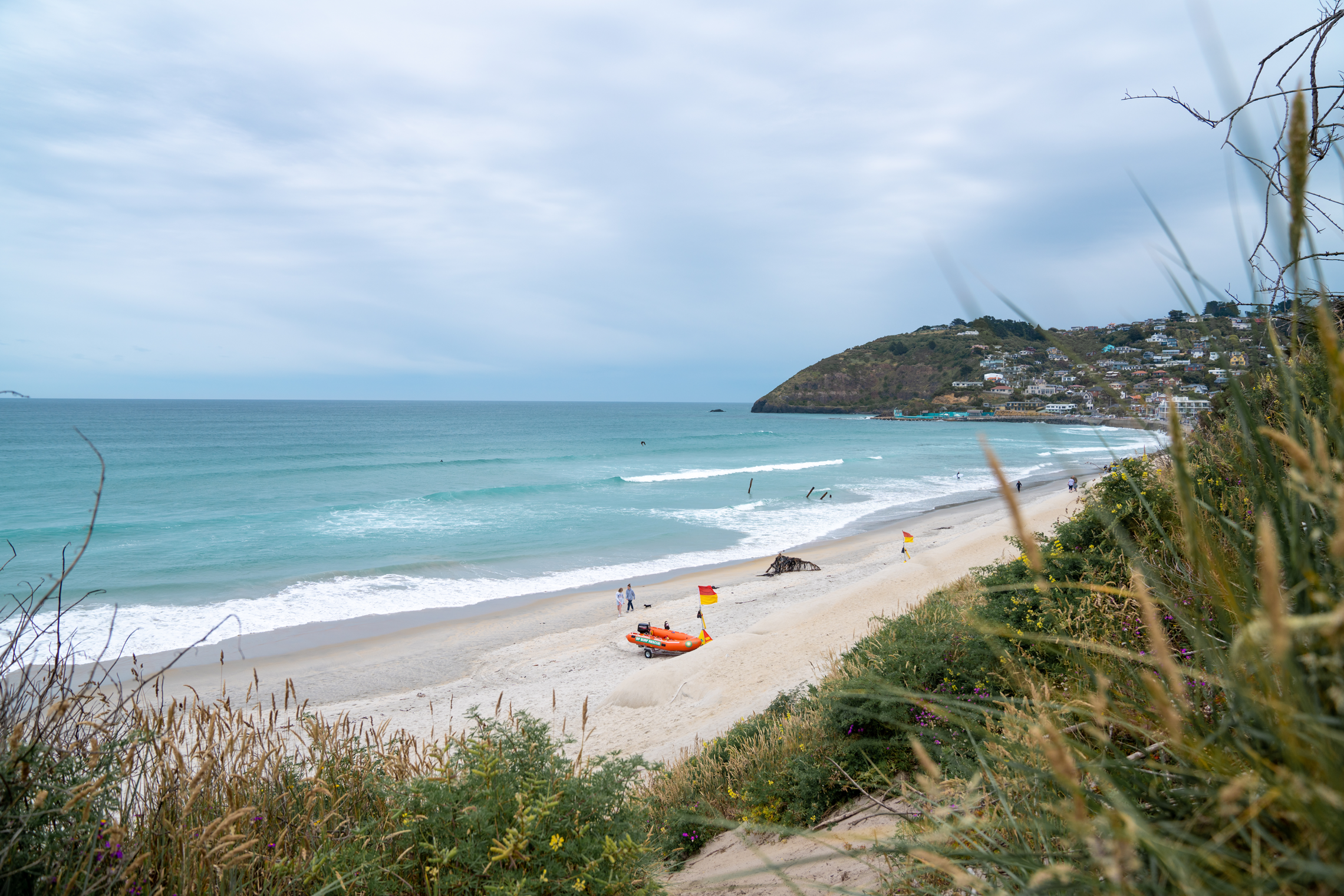 Surf life saving equiptment on St Clair beach in Dunedin