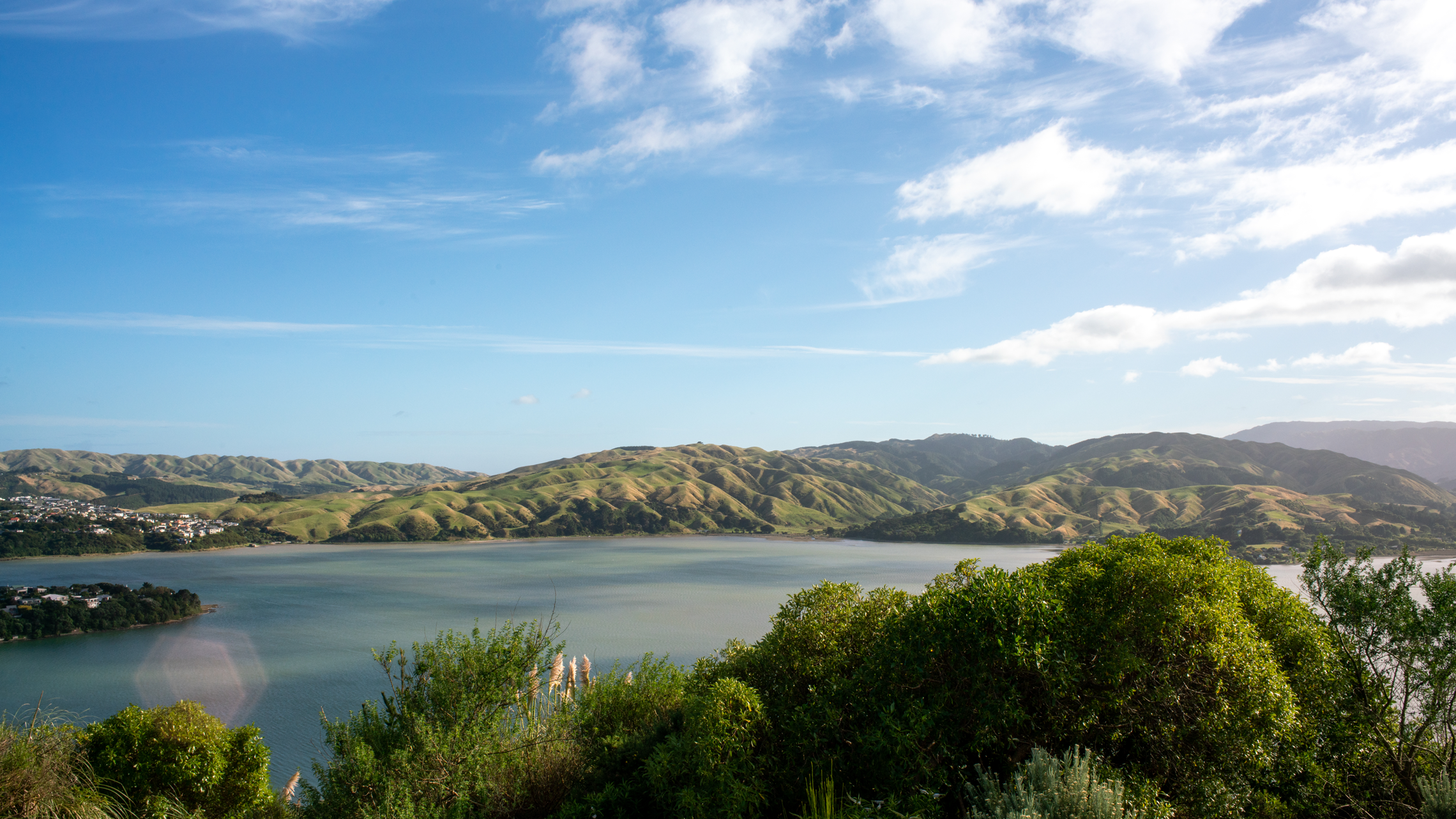Porirua Harbour at mana estuary looking out to Pauatahanui arm.