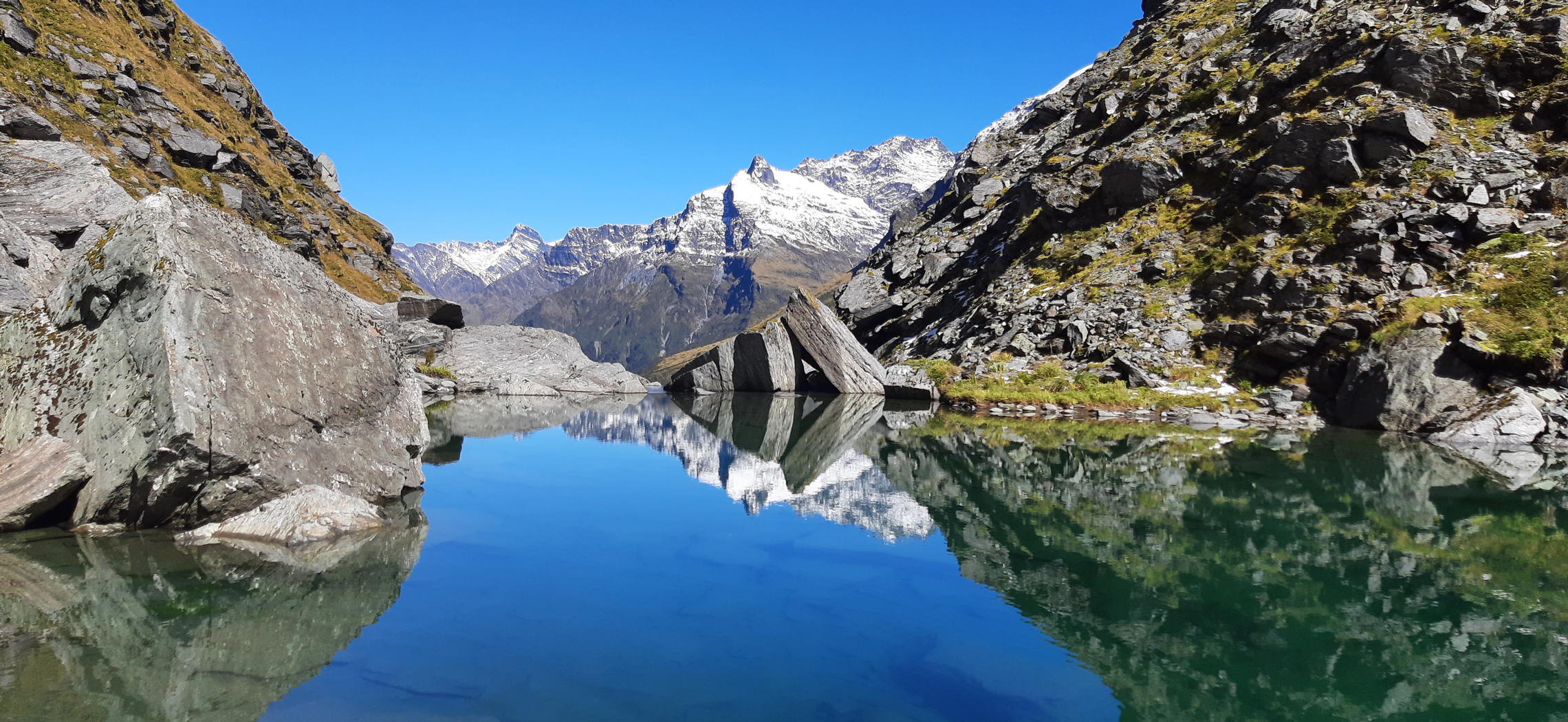 Lake Castalia on the upper reaches of the Wilkin River North Branch near Wanaka. Image is looking southwest back down the valley.
