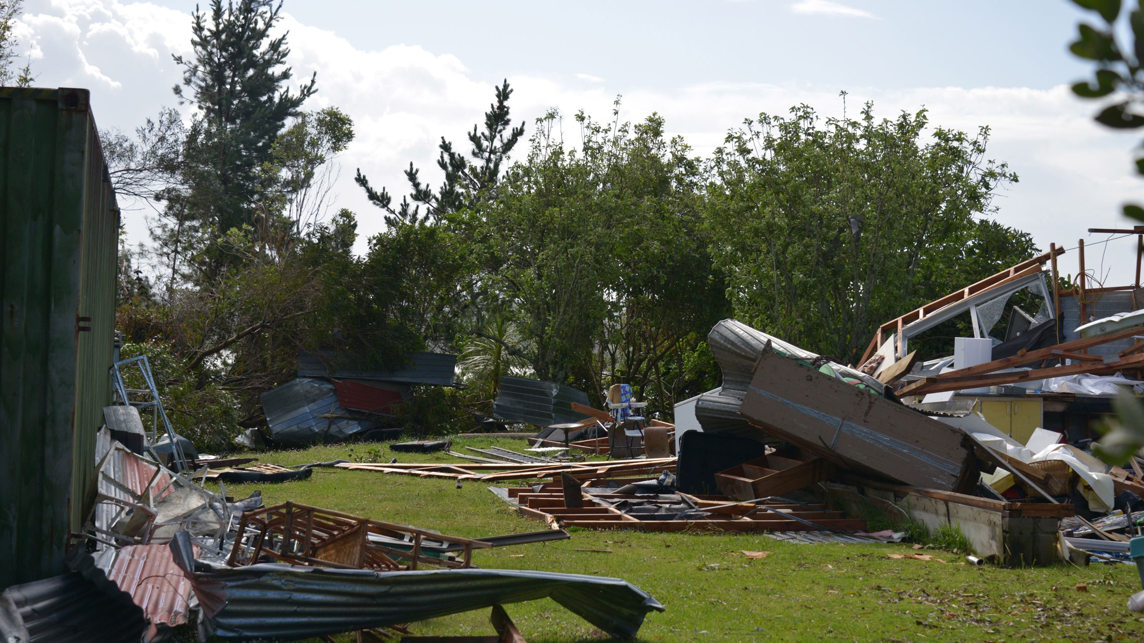 Tornado damage Whenuapai.