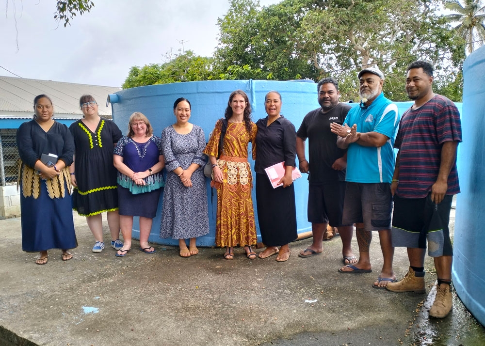Group photo with Tongan Water Board, Ha’apai. 