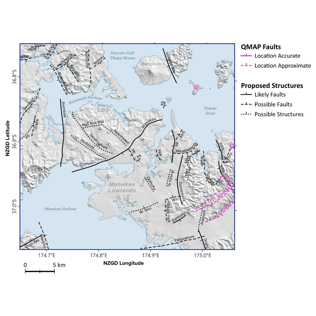 Identifying obscured faults in urban areas_Auckland