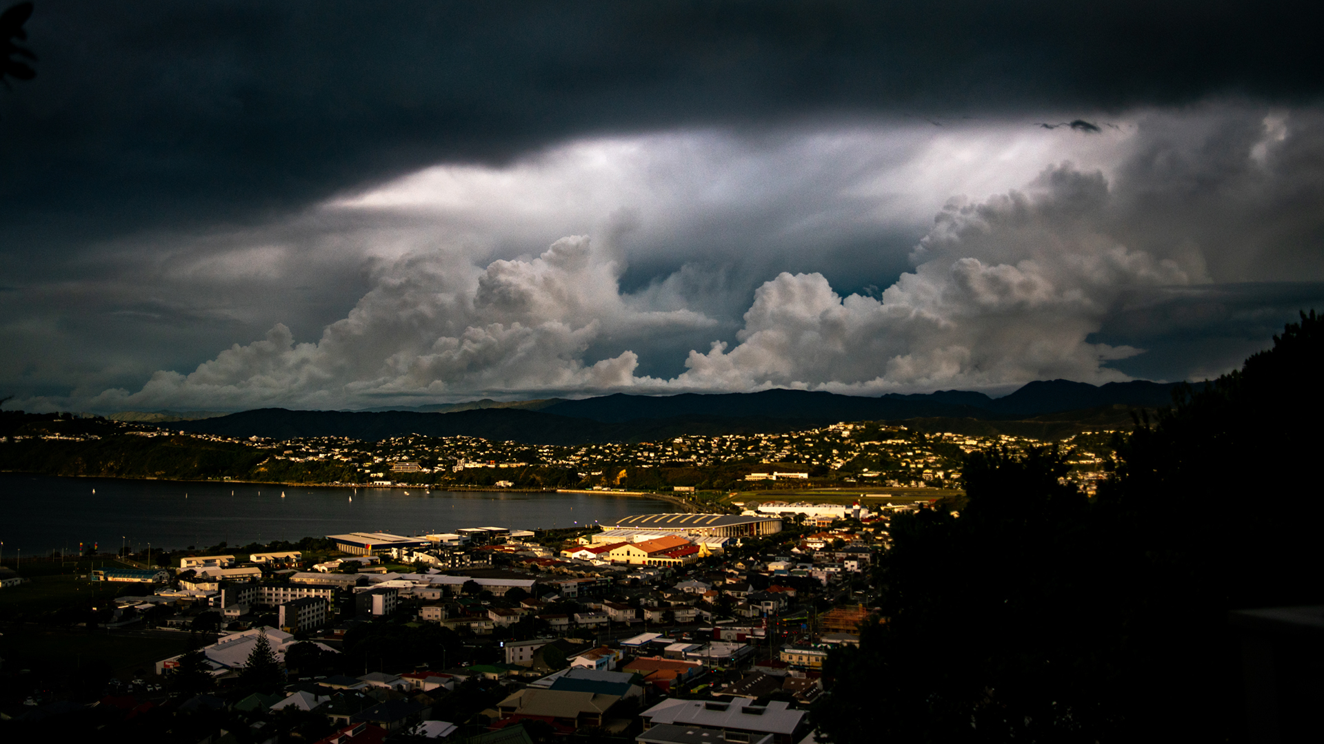 Storm clouds over Wellington