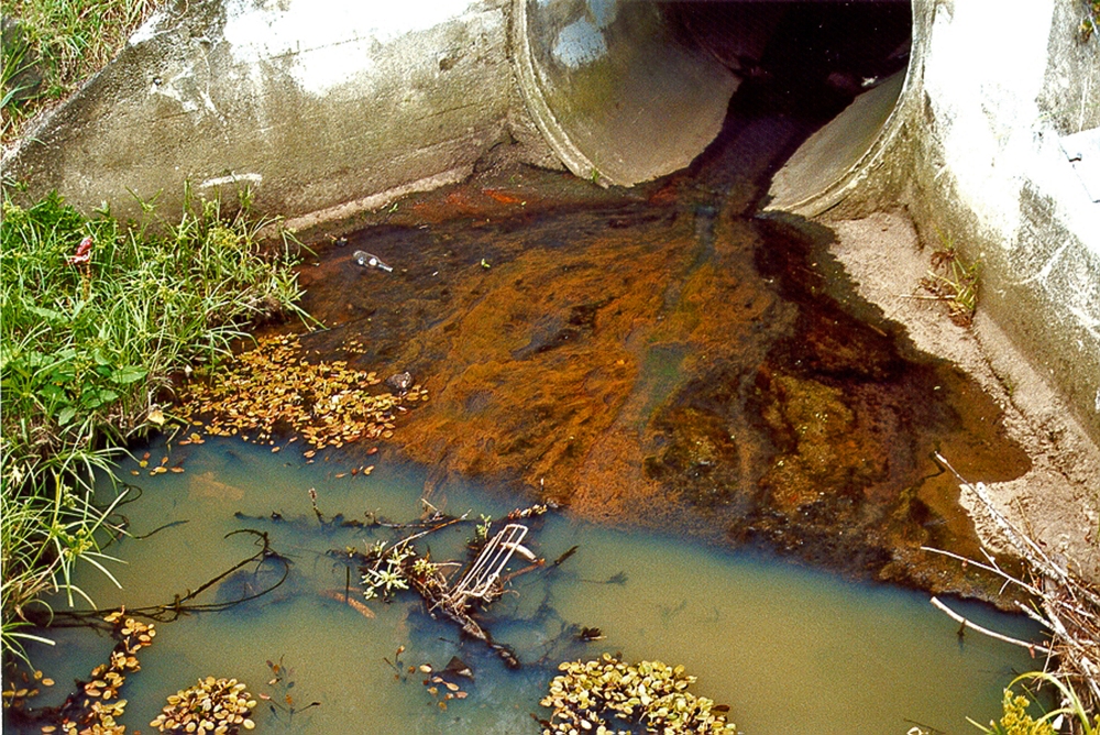 Stormwater discharge into a designated mixing  zone.