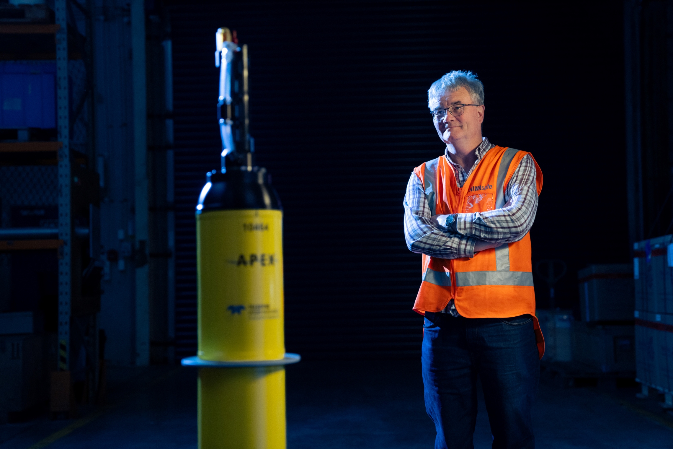  NIWA physical oceanographer Dr Phil Sutton with an Argo float; a key instrument in this research 