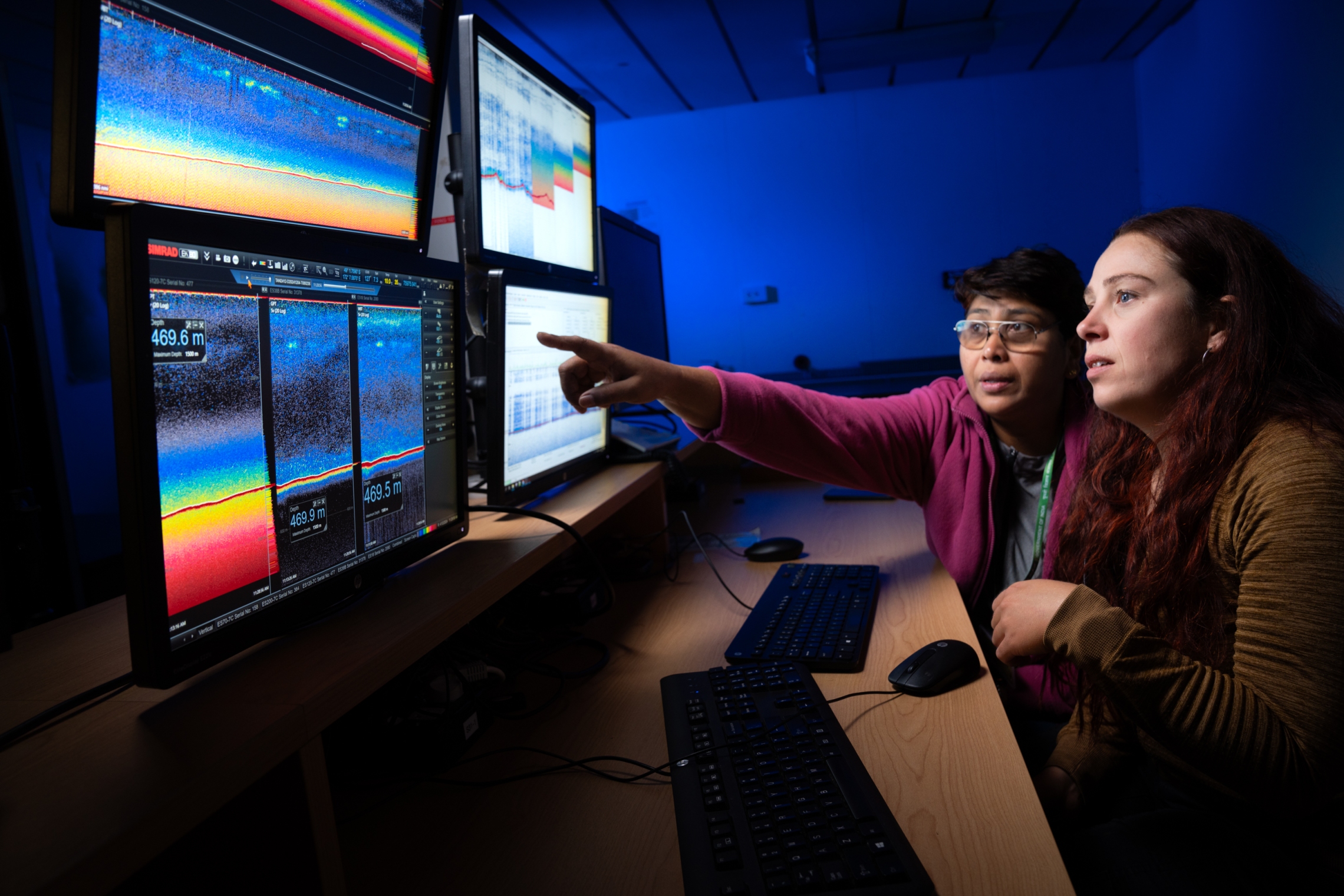 Alina and Sherine at their station