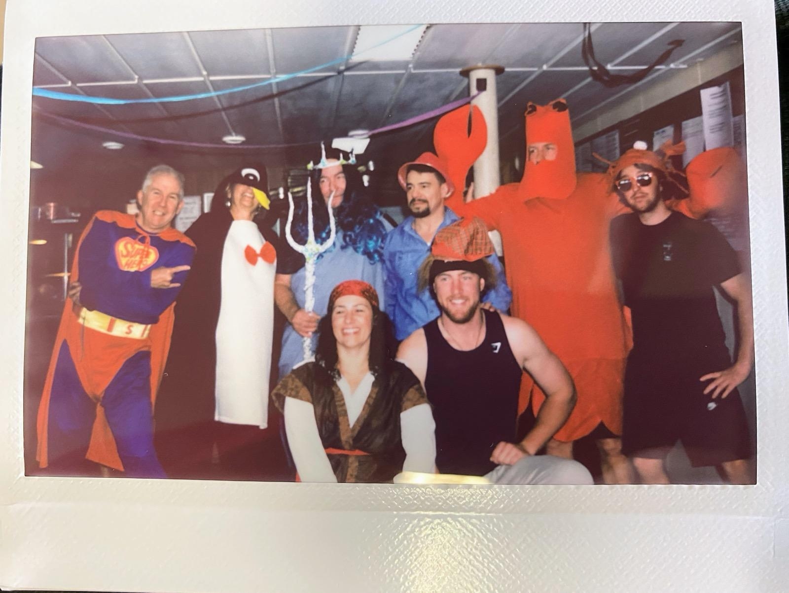 Teams celebrate crossing 60 degrees south