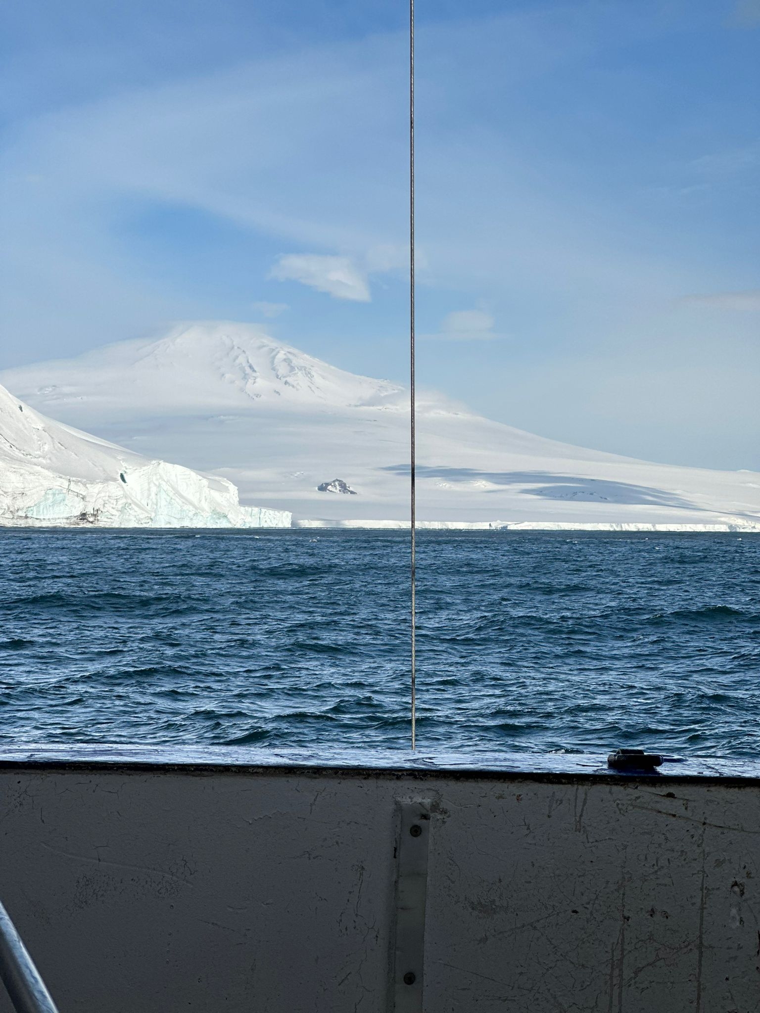 Land! First glimpse of the frozen continent 