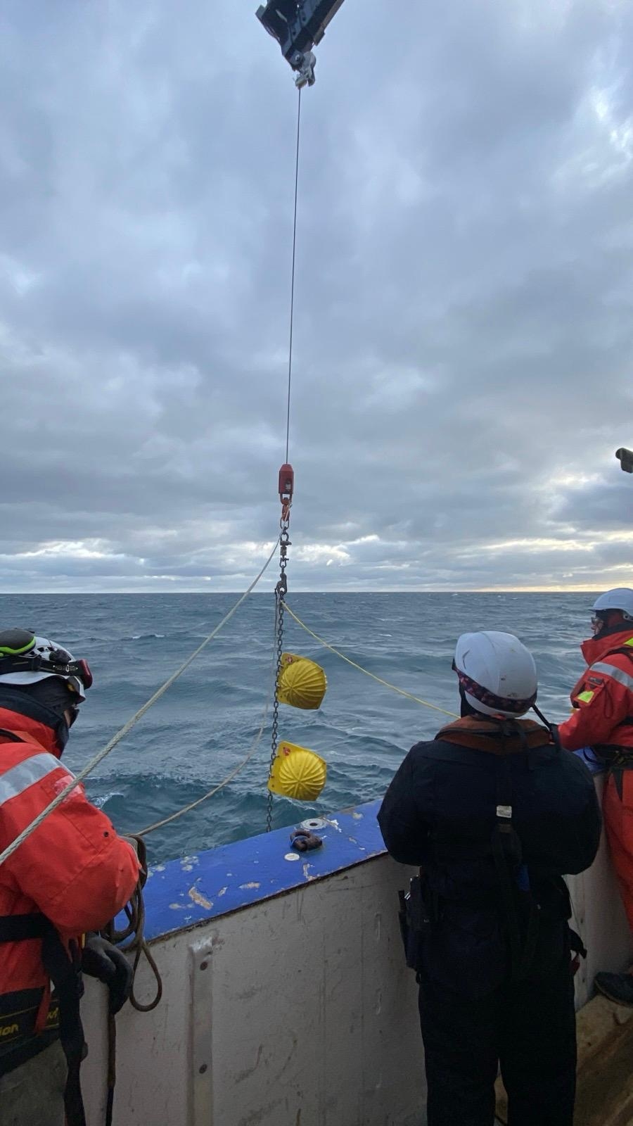 Mooring for monitoring high salinity shelf water in Drygalski Trough